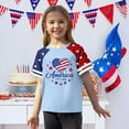 thumbnail image 3 of CCRFTGI 250 Anniversary Usa Flag Shirts for Kids Girls Boys Independence Day Freedom 4th Of July American Flag Stars Heart Outfits July 4th Celebration Summer Tops 1776 T-Shirts Blue 9-10 Years, 3 of 5
