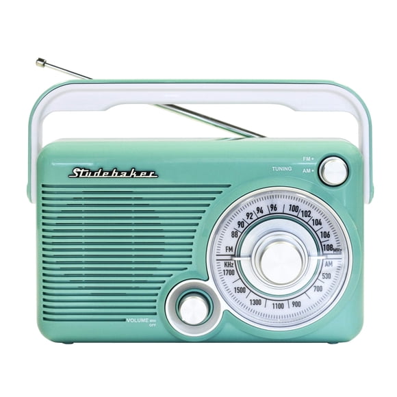 Radio AM/FM portátil Studebaker SB2002TE con conector para auriculares