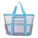 thumbnail image 2 of Bolsa de playa de malla para mujer, juguetes para piscina, natación, gimnasio, artículos esenciales para vacaciones, para ir al trabajo o acampar. Azul rosa, 2 of 9