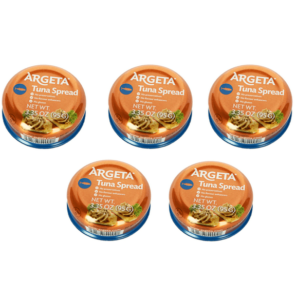 Argeta Pate Spread Tuna Each 3.35oz Product of Slovenia Pack of 5