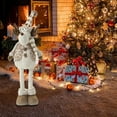 thumbnail image 5 of zhmrfg Gray Snowflake Santa Claus Stretch Plush Doll Set Snowman Reindeer Knitted Toy Holiday Christmas Winter Decoration Kids Bedroom Tabletop Gift Festive Seasonal Ornament, 5 of 5
