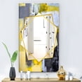 thumbnail image 3 of DESIGN ART Designart 'Grey and Yellow Blur Abstract' Modern Mirror - Frameless Printed Wall Mirror 27.5in.x39.5in., 3 of 5