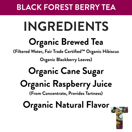 Honest Tea Organic Fair Trade Black Forest Berry Glass Bottle, 16 fl oz