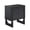 Black, variant on Nathan James Solace Mid Century Modern 2 Drawer Nightstand with Solid Wood Frame and Rounded Details, Raw Oak