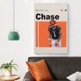 thumbnail image 4 of Ja'Marr Chase Football Wide Receiver Athlete Art Poster Boys Room Decor (9) Home Decor Poster Wall Art Hanging Picture Print Bedroom Decorative Painting Posters Room Aesthetic 16x24inch(40x60cm), 4 of 6