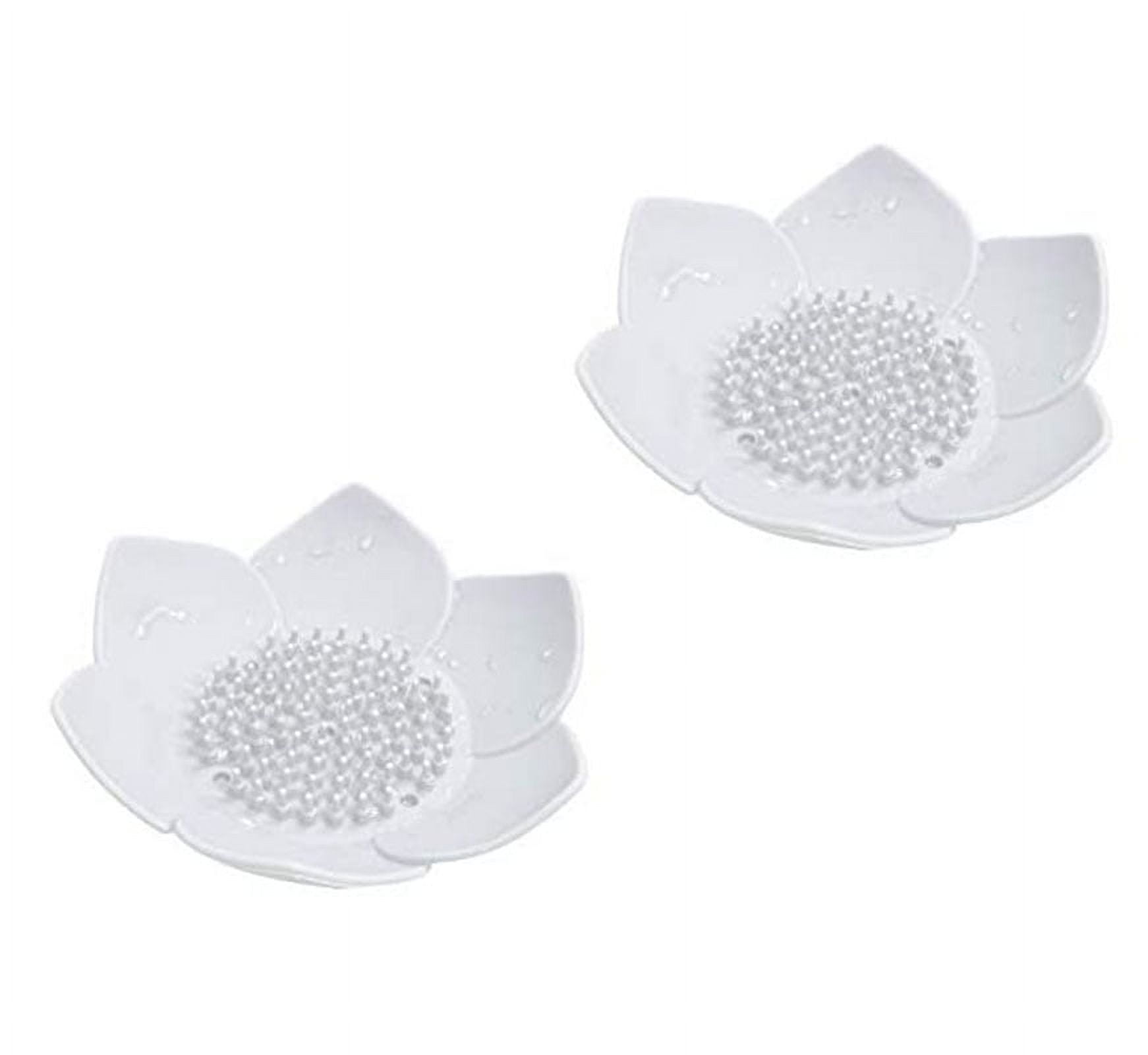 Lotus Shower Steamer Tray, Silicone Soap Dish, 4 Pack Lotus Flower Shape  Shower Steamer Tray Small Self Draining Bar Soap Holder for Kitchen  Bathroom