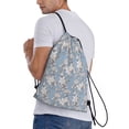 thumbnail image 3 of Kdxio Lily Flower Print Drawstring Backpack Bag,Waterproof Draw String Back Sack, Gym Drawstring Bags Swim Bag For Unisex, 3 of 9