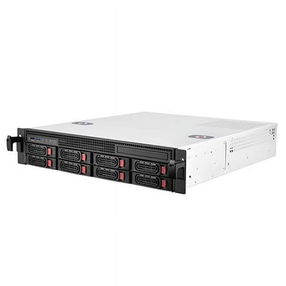 SilverStone Technologies  3.5-2.5 in. 2U 8-Bay Micro-ATx Rackmount Server Chassis