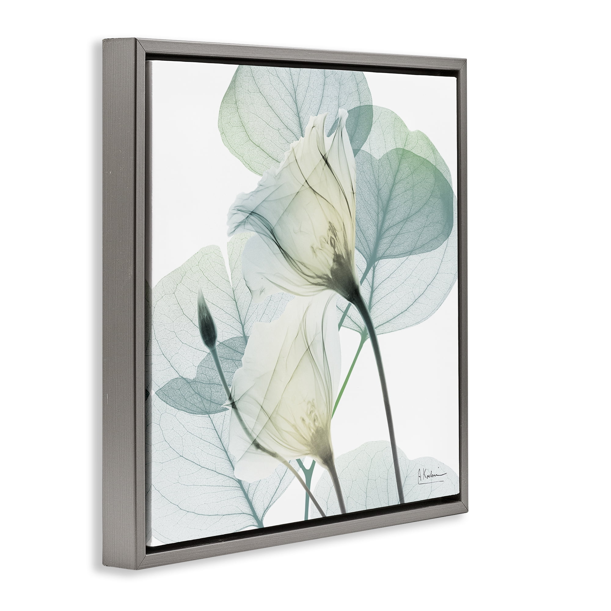 Stupell Industries Divine Fate Petals Gray Framed Floater Canvas Wall Art, design by Albert Koetsier