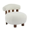 thumbnail image 2 of Christopher Knight Home Bohemian Accent Chair, Boucle Upholstery, Solid Wood Legs, Off White, 2 of 8