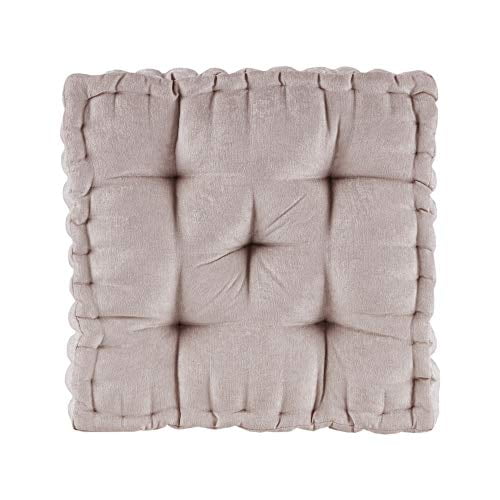 Intelligent Design Azza Coussin de Sol Carré en Poly Chenille Blush 20x20