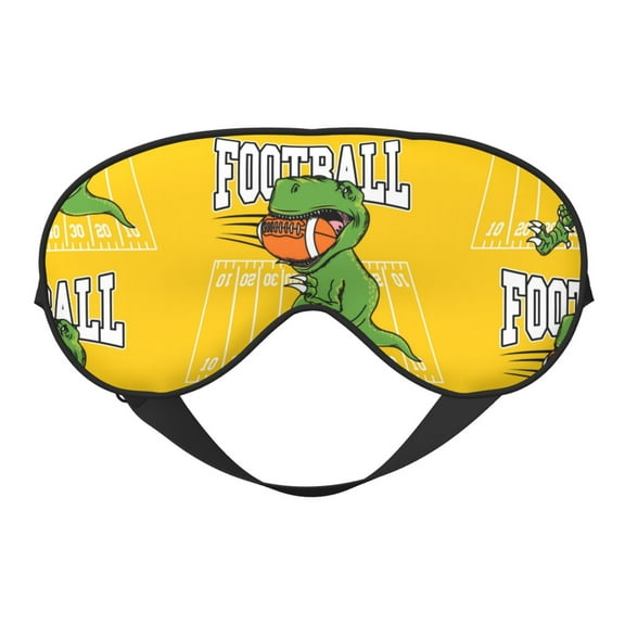 Eye Sleep Mask for Women Men - dinosaurs Playing Football Adjustable Soft Buckle Travel Eye Masks for Sleep Mask Blackout, Sleeping Mask for Women Men, Funny Blindfolds for Party Games