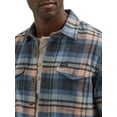 thumbnail image 4 of Wrangler Men's Long Sleeve Regular Fit Flannel Plaid Shirt, S-2XL, 4 of 4
