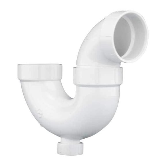 Manufacturer Varies P-Trap with Cleanout,1 1/2 in,Socket,PVC 05223