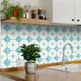 thumbnail image 2 of Mi Alma Star Shaped Light Blue Tile Stickers - Removable Vinyl 4x4, 24 pcs, 2 of 11