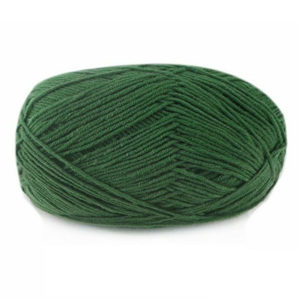 Matsuzay Hilo de ganchillo hilo de tejer multicolor prendas de bebé artesanías regalos hechos a mano hilos flexibles 4 capas para tejedores Artesanía 41Verde navideño