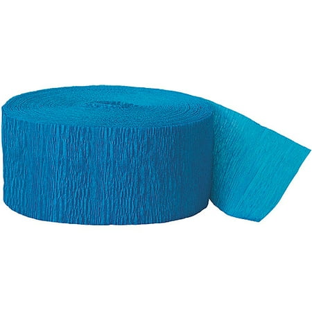 Turquoise Crepe Paper Streamers, 81ft