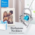 thumbnail image 3 of Turandoss Love Heart Pendant Necklace for Wome, 925 Sterling Silver Birthstone Necklace Jewelry Anniversary Valentines Day Gifts for Her Mothers Day Birthday Gifts for Women Mom Wife Girlfriend, 3 of 7