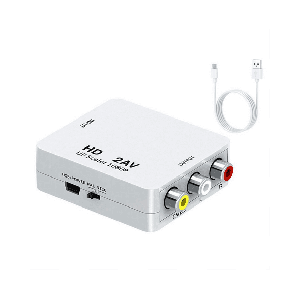 1080P HD to Av Converter Computer Projection to Tv Adapter for HD Signal Products Connecting Av Signal Products