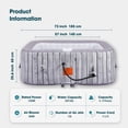 thumbnail image 2 of RELXTIME 73 Inch Inflatable Hot Tub 4-6 Person Outdoor Square Portable Home Spa with 130 Soothing Air Jets,Spa Cover, 2 of 6