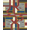 Red Multi, Pattern 1, variant on Design&I 8'x10' Washable Area Rug Checkered Grid Border Bold Track Loops Car Interlocking Stripes Playful for King Size Bedroom, Under Bed, Sleek Flatweave Pet Friendly
