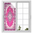 thumbnail image 2 of Pink Geometric Window Privacy Film, Middle Century Boho Ethnic Abstract Southwestern Static Cling UV Sun Blocking Tint Film Heat Control Windows Films for Bedroom Bathroom, Window Stickers 23.6"x59", 2 of 8
