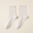 thumbnail image 2 of Cotton Seamless Toe Mid Calf Socks, Breathable Breathable Casual Crew Socks, Women Men Ankle Socks, 2 of 3