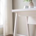 thumbnail image 5 of Home Office Desk, Wooden Computer Desk with Floor Outlet and USB-A Port, White, 5 of 7