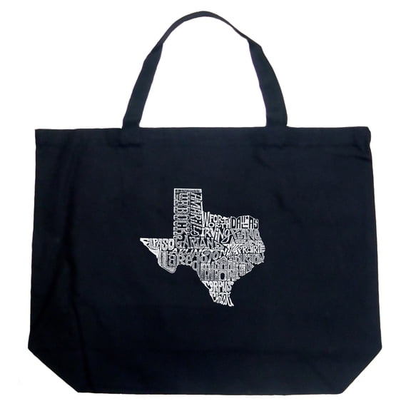 LA Pop Art Large Word Art Tote Bag - The Great State of Texas