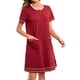 thumbnail image 4 of Batas de invierno para mujer, camisón cálido y camisón de invierno con cremallera y bolsillos, pijama holgado para mujer., 4 of 6