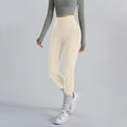 thumbnail image 5 of Idoravan tummy control leggings for women Fashion Women Solid Color High Waist Loose Tight Waist Tight Yoga Full Length Pants, 5 of 9