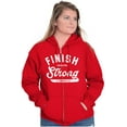 thumbnail image 4 of Finish Strong Bible Scripture Quote Zip Up Hoodie Men's Women's Brisco Brands S, 4 of 6