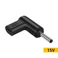 thumbnail image 2 of Type C to DC Adapter, 15V Type C USB C to DC Power Plug, Type C Female to 5 5x2 5mm, 5 2x2 1mm, 4 8x1 7mm, 4 0x1 7mm, 3 5x1 35mm, 3 0x1 1mm DC Male, 2 of 11