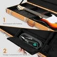 thumbnail image 5 of SSyao Electric Guitar Hard Case, Rectangle Wooden Standard 39-Inch Electric Guitars Hard-Shell Protective Carrying Case for KST/KTL/170 Model with Lock Latch Padding (Diamond Yellowish Brown), 5 of 8