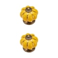 thumbnail image 4 of Pomos de puerta Eigraketly de calabaza Amarillo 2Conjunto Gabinete de zapatos Accesorios de hardware, 4 of 6