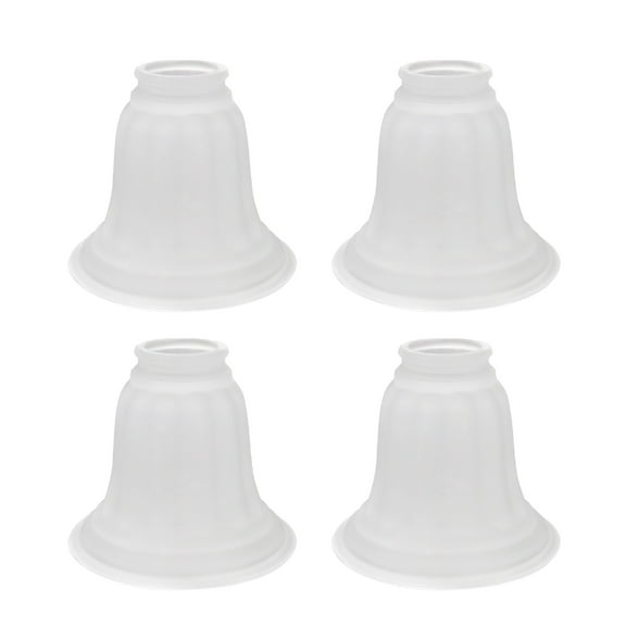 Aspen Creative 23033-4, Transitional Style Replacement Bell Shaped Frosted Glass Shade, 2 1/4" Fitter Size, 4 1/2" high x 5 1/2" diameter, 4 Pack