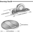 thumbnail image 4 of 2 Pack Arrêts de Porte Magnétiques en Alliage de Zinc Brossé Invisibles Usage Intensif Argent, 4 of 5