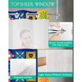 thumbnail image 4 of No Hook Shower Curtain with Snap in Liner, Spanish Colorful Sun Flower Graffiti Hotel Shower Curtains for Bathroom, Washable Shower Curtain Liner Set with Mesh Top Window, 72"x72", 4 of 6