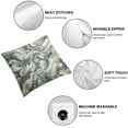 thumbnail image 4 of Acheng Marble Ink Throw Pillow Covers Granite Liquid Wave Square Pillow Cases for Decorative Cushion Bed Couch Sofa Blue Grey Black Brown White Red,2 pcs White, 4 of 6