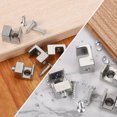 thumbnail image 5 of Uxcell 4 Pack Glass Shelf Brackets, Zinc Alloy Glass Clamp for 9mm, Nickel Color, 5 of 6