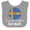 Heather and White, variant on Inktastic I'm So Cute, I Must Be Swedish Sunflower Sweden Flag Boys or Girls Baby Bib