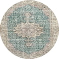 thumbnail image 1 of Ahgly Company Indoor Round Traditional Camouflage Green Persian Area Rugs, 4' Round, 1 of 6