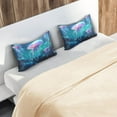 thumbnail image 7 of Coolnut Luminous Jellyfish Pillowcase for Hair and Skin Silk Pillowcase Standard Size 20 ×26Inn, Soft and Breathable Slippery Satin Pillowcase Covers for Sleep Decor Giftsation 1026, 7 of 7