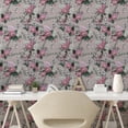 thumbnail image 2 of Ambesonne Flowers Boho Peel & Stick Wallpaper for Home, Romantic Rose Lilac, 13"x100", Hunter Green Dried Rose, 2 of 5