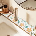 thumbnail image 2 of Yayeee Faucet Mat for Kitchen Sink 14.7" Diatomite Long Splash Guard Pad, Orange Retro Flower, 2 of 7