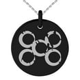thumbnail image 1 of Stainless Steel Ancient Tribal Loyalty Rune Engraved Small Medallion Circle Charm Pendant Necklace, 1 of 1