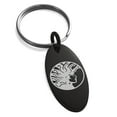 thumbnail image 4 of Tioneer Stainless Steel Greek Mythology Medusa Engraved Small Oval Charm Celtic Keychain Keyring, 4 of 5