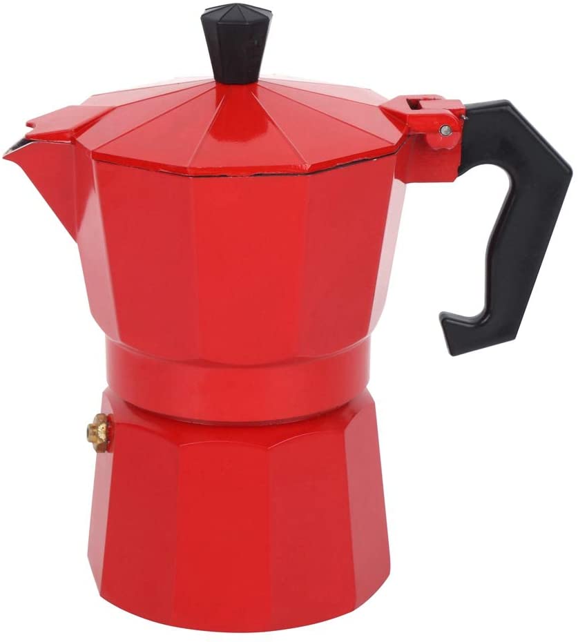 Stovetop Espresso Maker Moka Pot, 150ml 3Cup Aluminum Coffee Maker Pot