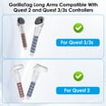 thumbnail image 3 of Qoosea  Controller Handle Attachments VR Accessories,VR Gorilla Tag Long Arms Dual Extension Grips Compatible with Meta Quest 1/2/3/3s for Beat Saber Golf Club Baseball More VR, 3 of 9