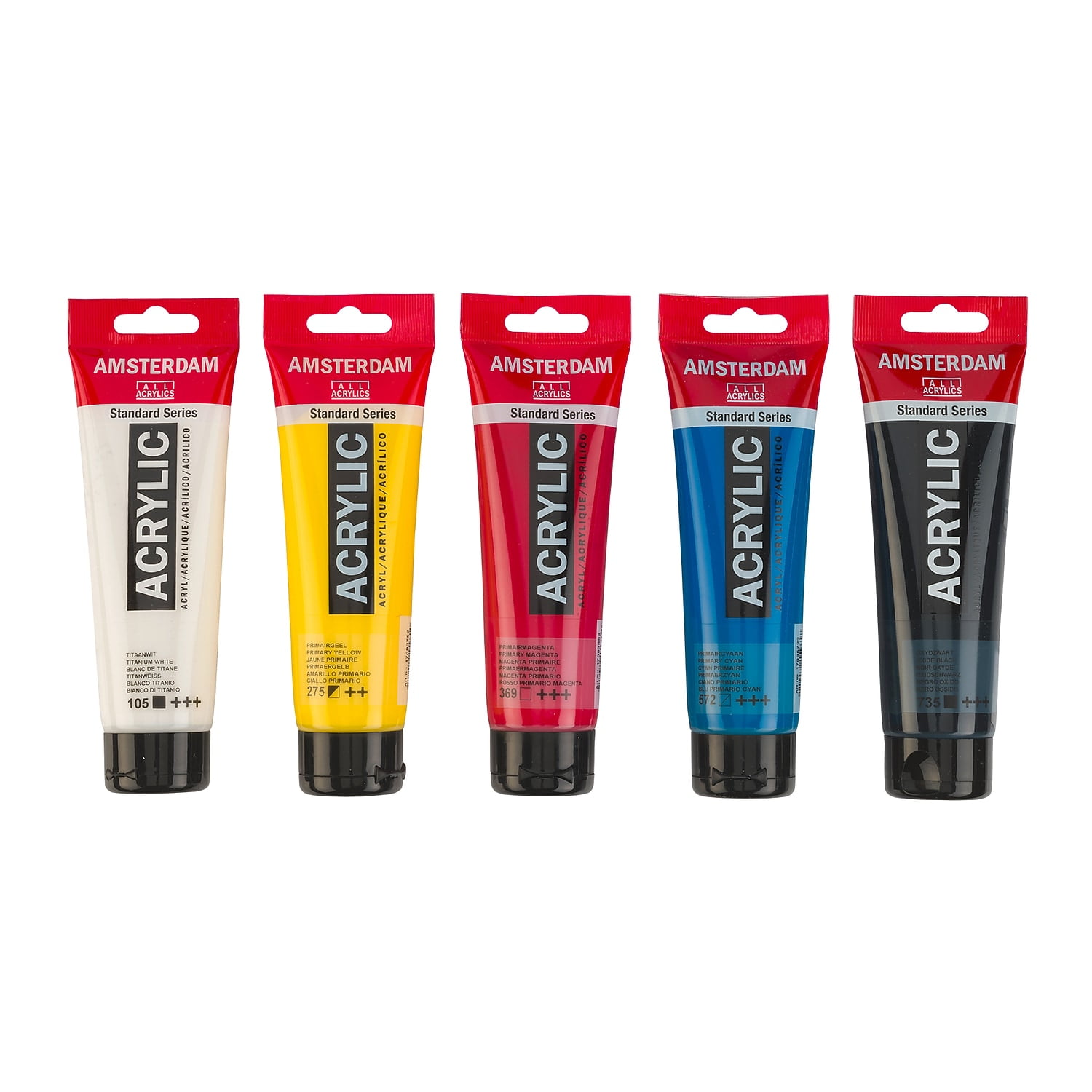 Amsterdam Standard Acrylic Paint Set 120ml 5/Pkg-Primary